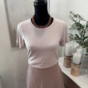 The Limited Crewneck Short Sleeve Swearer Top in Soft Lilac Purple